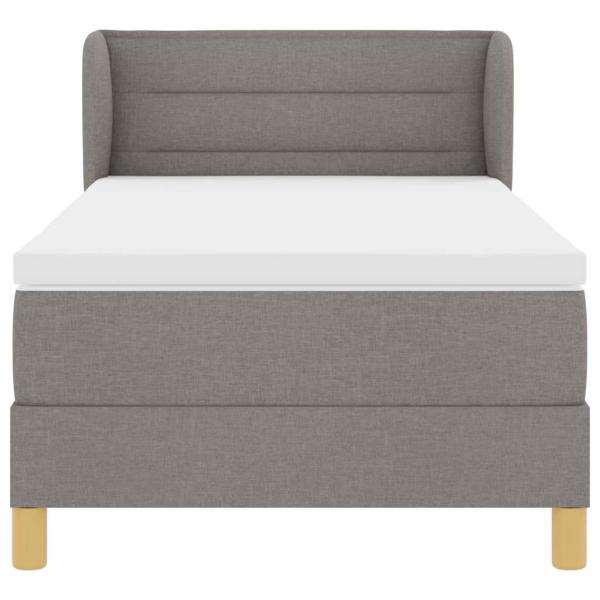 Boxspringbett mit Matratze Taupe 80x200 cm Stoff