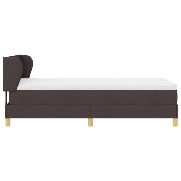Boxspringbett mit Matratze Dunkelbraun 90x200 cm Stoff