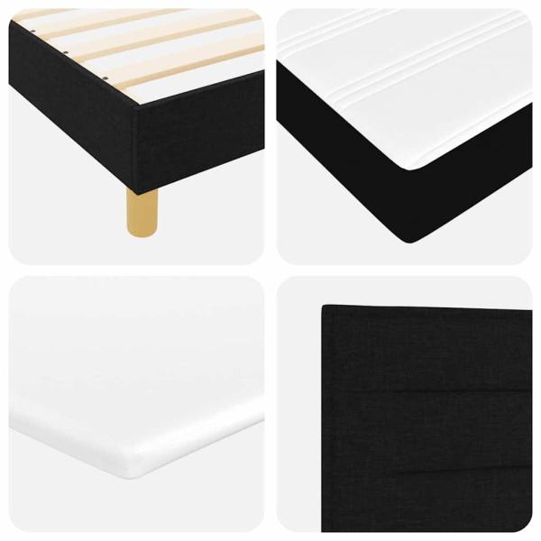 Boxspringbett mit Matratze Schwarz 100x200 cm Stoff