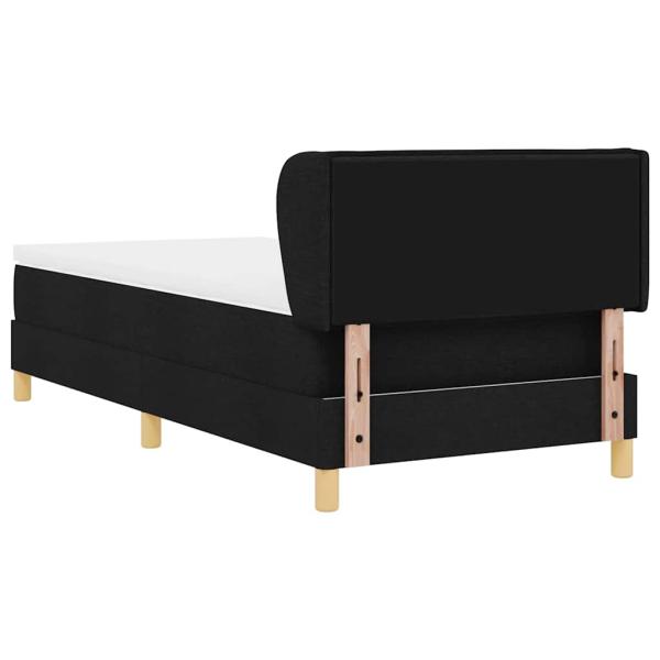 Boxspringbett mit Matratze Schwarz 100x200 cm Stoff