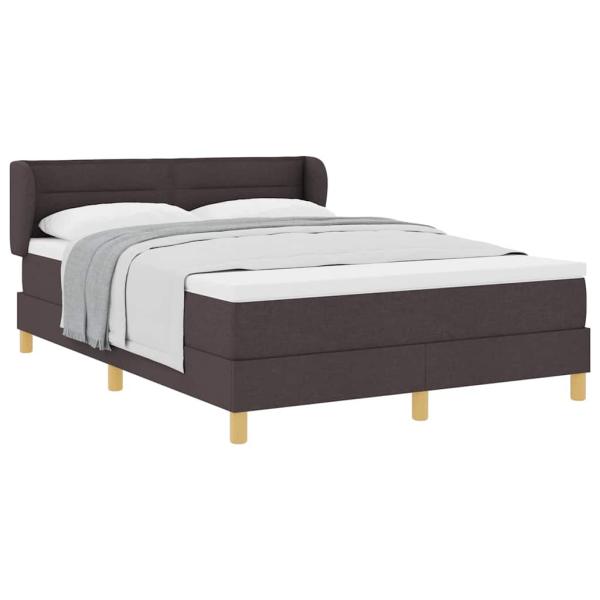 Boxspringbett mit Matratze Dunkelbraun 140x190 cm Stoff