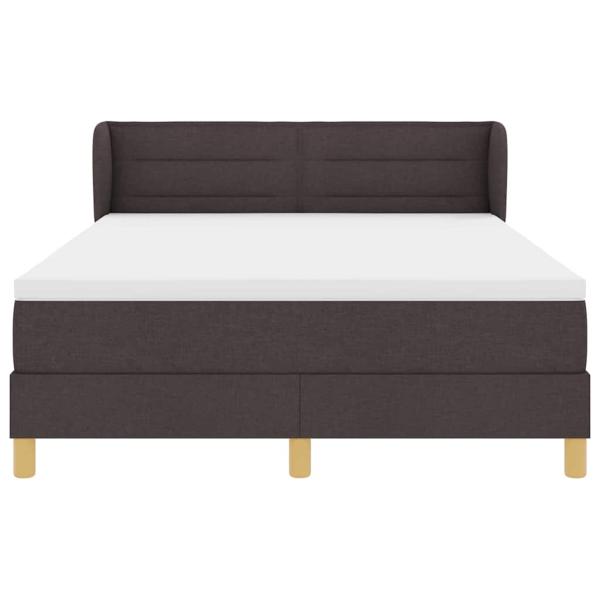 Boxspringbett mit Matratze Dunkelbraun 140x190 cm Stoff