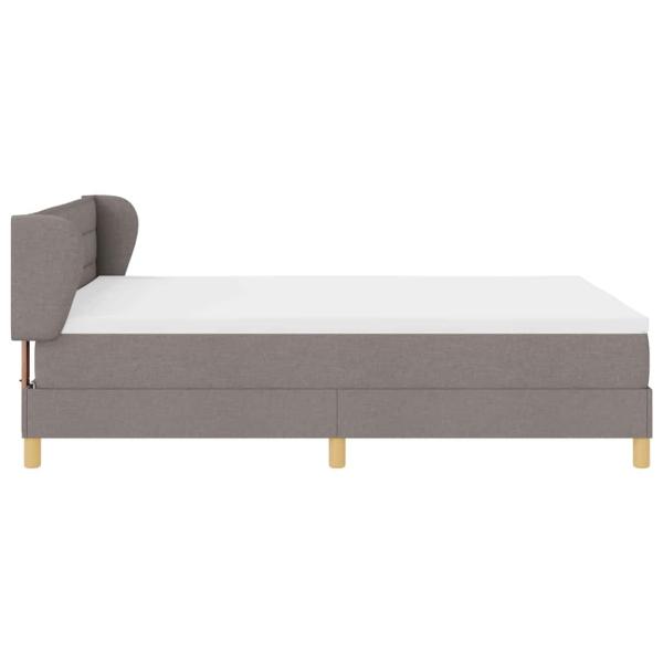 Boxspringbett mit Matratze Taupe 160x200 cm Stoff