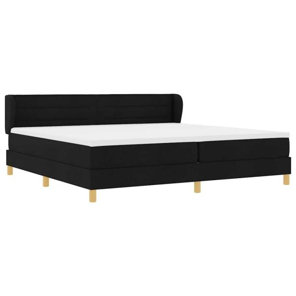 Boxspringbett mit Matratze Schwarz 200x200 cm Stoff