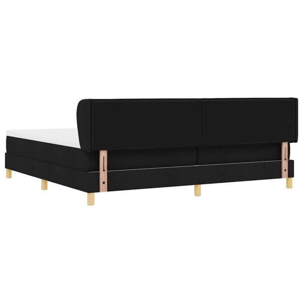 Boxspringbett mit Matratze Schwarz 200x200 cm Stoff