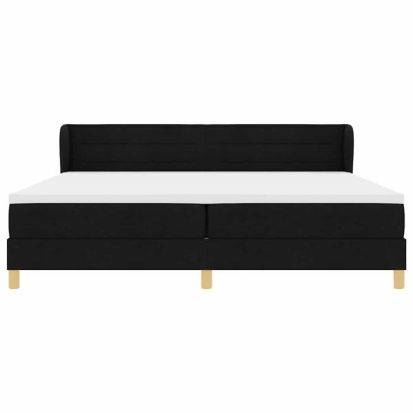 Boxspringbett mit Matratze Schwarz 200x200 cm Stoff
