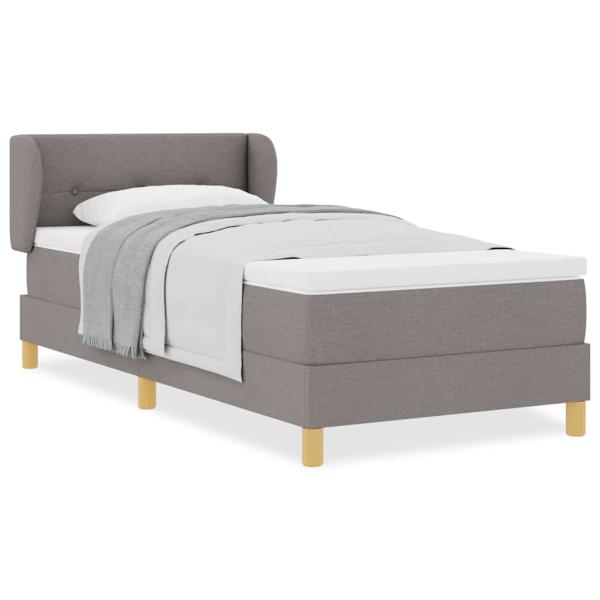 Boxspringbett mit Matratze Taupe 80x200 cm Stoff
