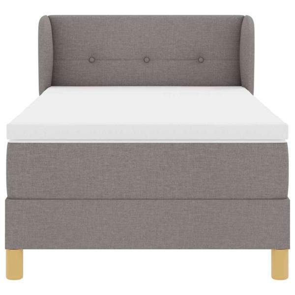 Boxspringbett mit Matratze Taupe 80x200 cm Stoff