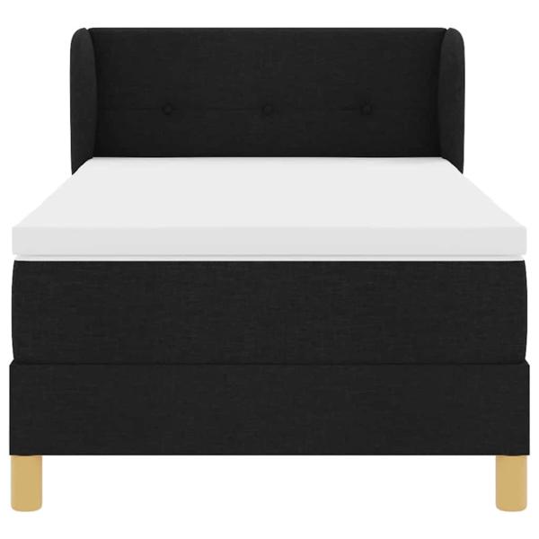 Boxspringbett mit Matratze Schwarz 90x190 cm Stoff