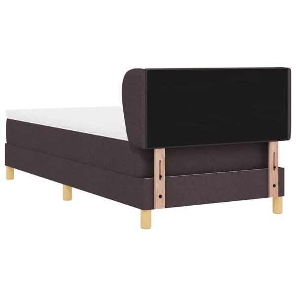 Boxspringbett mit Matratze Dunkelbraun 90x200 cm Stoff