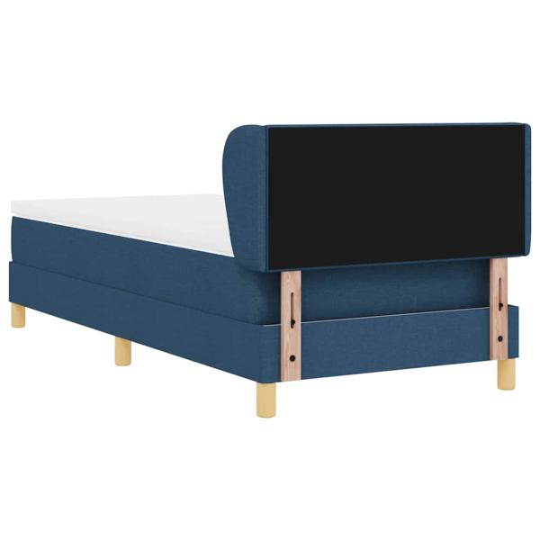 Boxspringbett mit Matratze Blau 90x200 cm Stoff