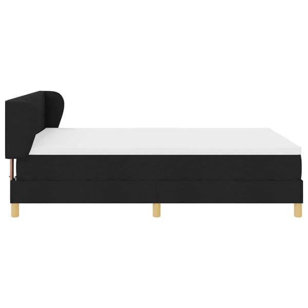 ARDEBO.de - Boxspringbett mit Matratze Schwarz 140x200 cm Stoff