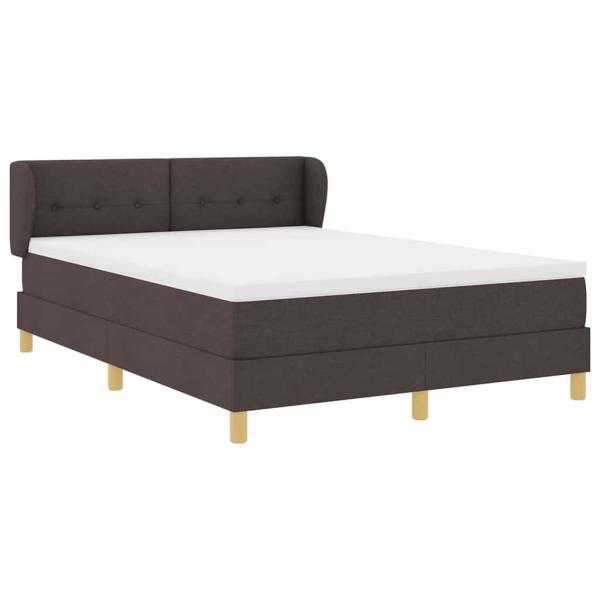 Boxspringbett mit Matratze Dunkelbraun 140x200 cm Stoff