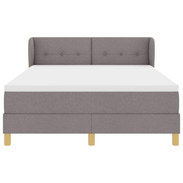 Boxspringbett mit Matratze Taupe 140x200 cm Stoff