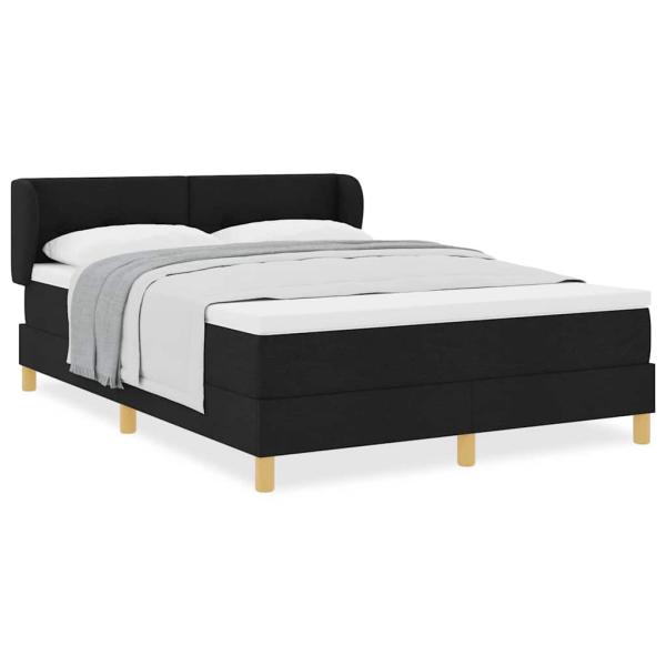 Boxspringbett mit Matratze Schwarz 160x200 cm Stoff