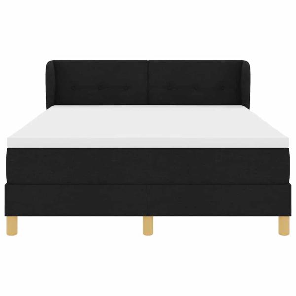 Boxspringbett mit Matratze Schwarz 160x200 cm Stoff