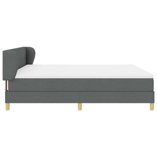 Boxspringbett mit Matratze Dunkelgrau 180x200 cm Stoff