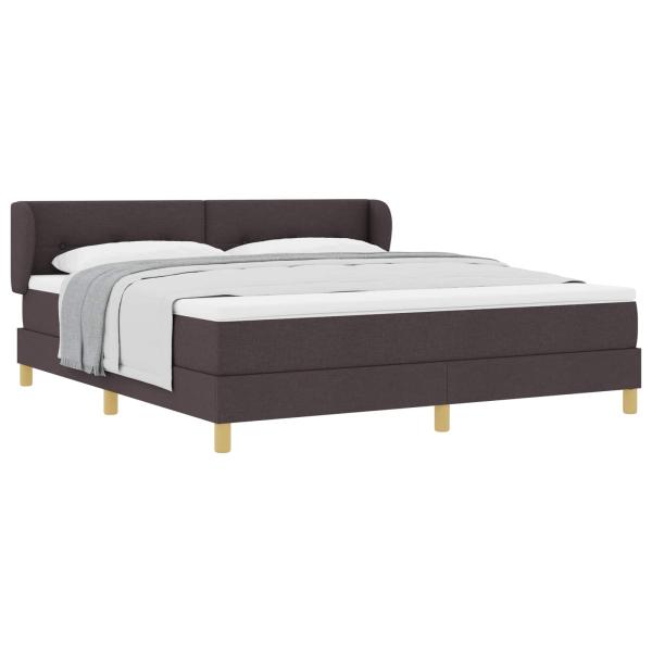 Boxspringbett mit Matratze Dunkelbraun 180x200 cm Stoff