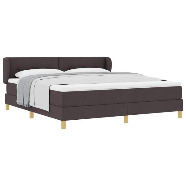 Boxspringbett mit Matratze Dunkelbraun 180x200 cm Stoff