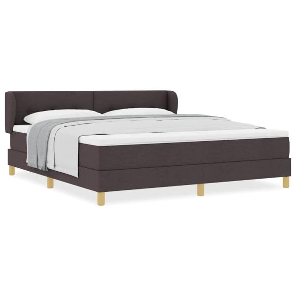 Boxspringbett mit Matratze Dunkelbraun 180x200 cm Stoff
