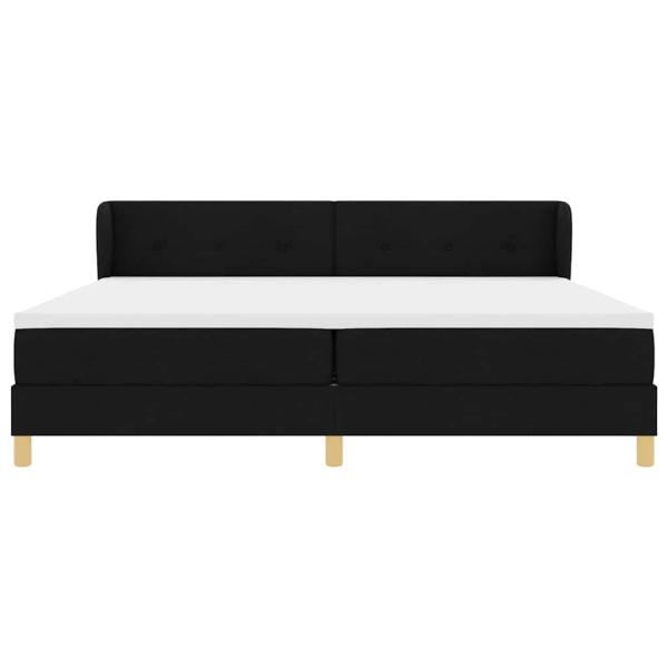 Boxspringbett mit Matratze Schwarz 200x200 cm Stoff