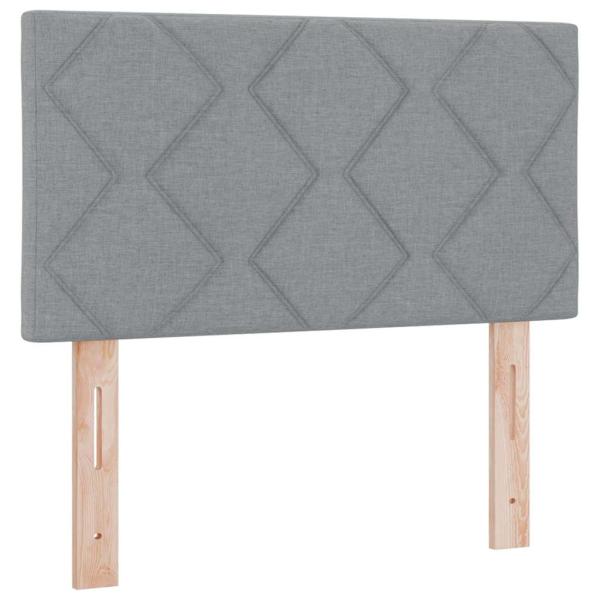 Boxspringbett mit Matratze Hellgrau 80x200 cm Stoff