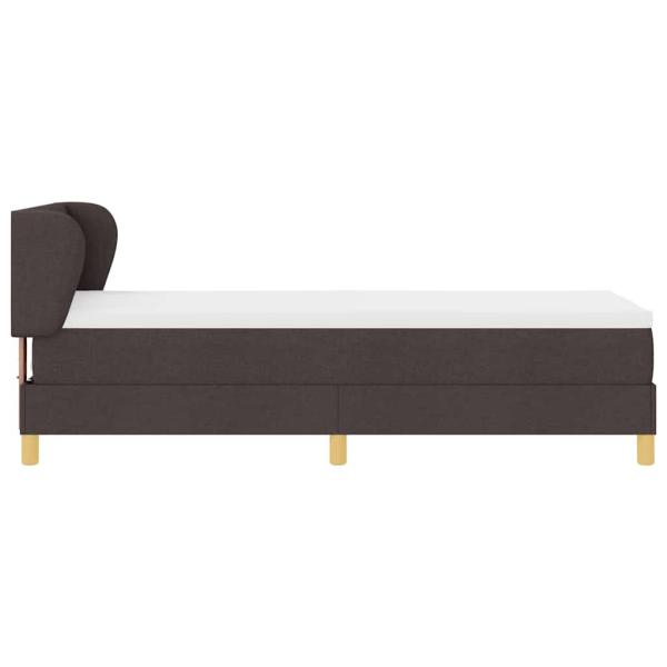 Boxspringbett mit Matratze Dunkelbraun 80x200 cm Stoff
