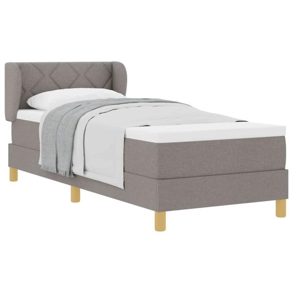 Boxspringbett mit Matratze Taupe 80x200 cm Stoff