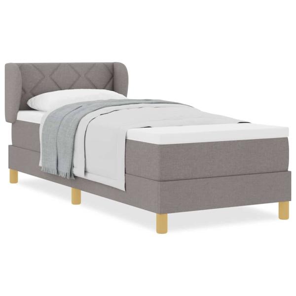 Boxspringbett mit Matratze Taupe 80x200 cm Stoff