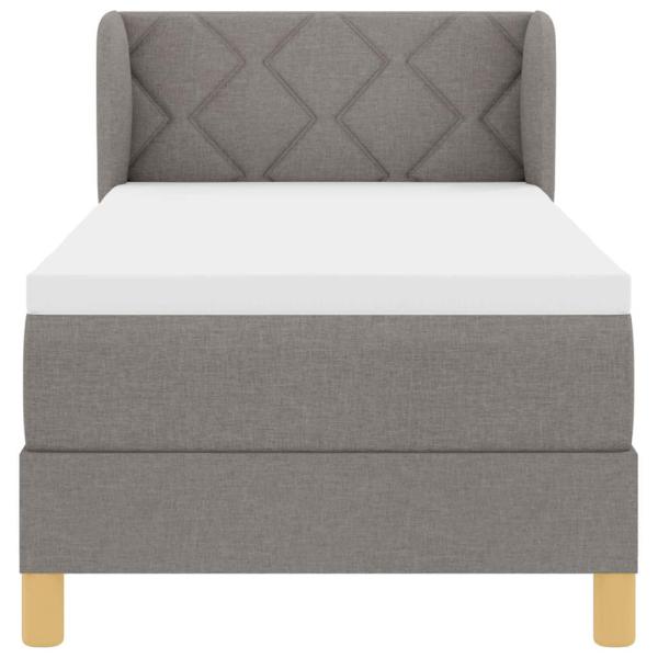 Boxspringbett mit Matratze Taupe 80x200 cm Stoff