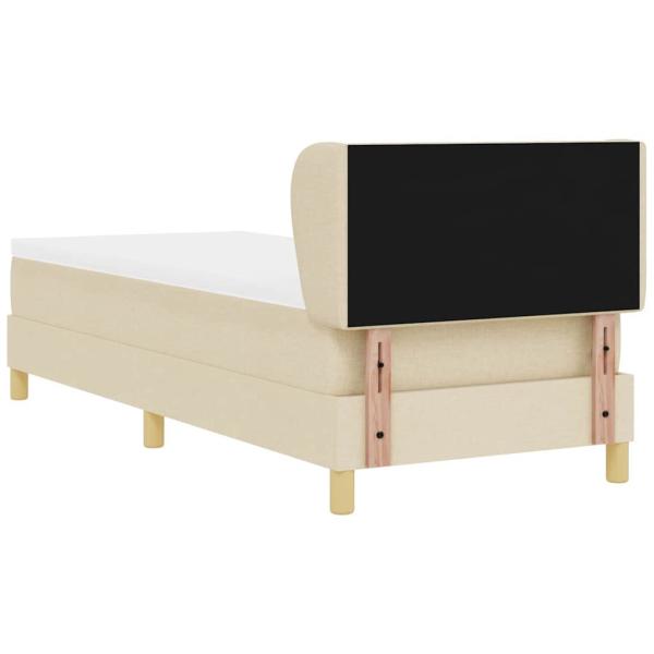Boxspringbett mit Matratze Creme 80x200 cm Stoff