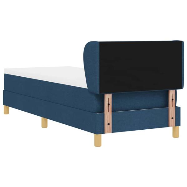 Boxspringbett mit Matratze Blau 80x200 cm Stoff