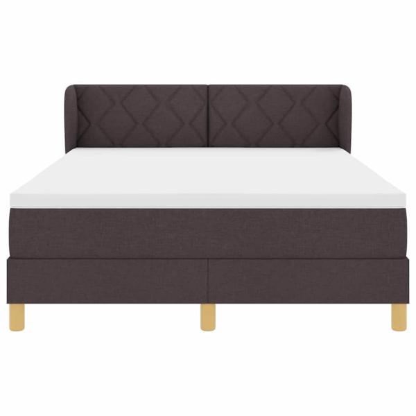 Boxspringbett mit Matratze Dunkelbraun 140x200 cm Stoff