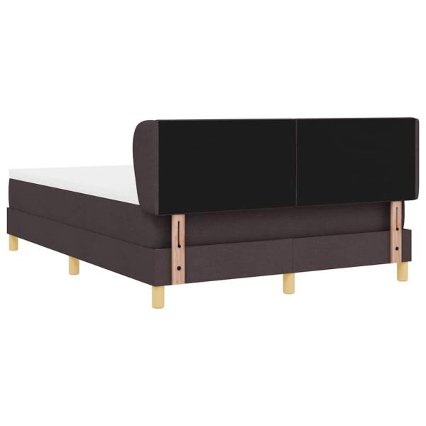 Boxspringbett mit Matratze Dunkelbraun 140x200 cm Stoff