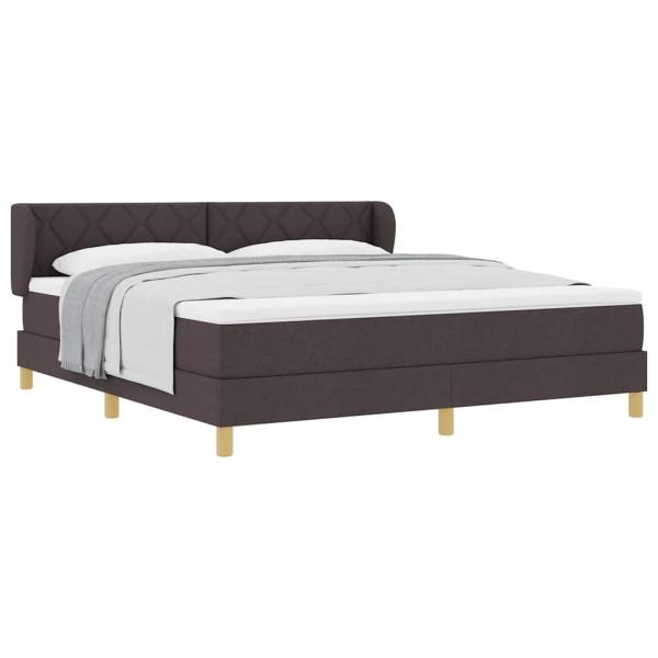Boxspringbett mit Matratze Dunkelbraun 180x200 cm Stoff