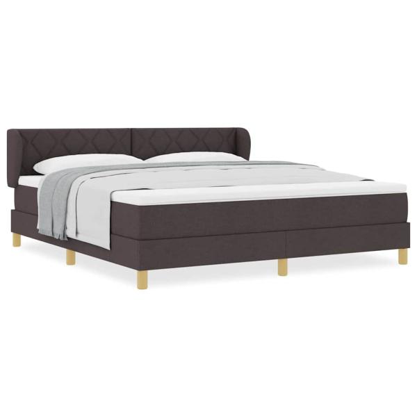 Boxspringbett mit Matratze Dunkelbraun 180x200 cm Stoff