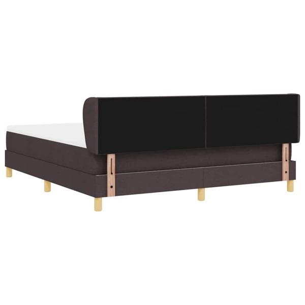 Boxspringbett mit Matratze Dunkelbraun 180x200 cm Stoff