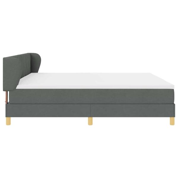 Boxspringbett mit Matratze Dunkelgrau 200x200 cm Stoff