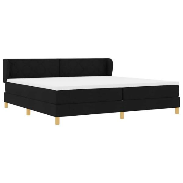Boxspringbett mit Matratze Schwarz 200x200 cm Stoff