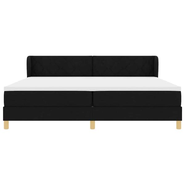 Boxspringbett mit Matratze Schwarz 200x200 cm Stoff