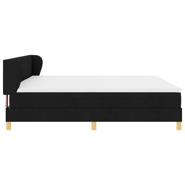 Boxspringbett mit Matratze Schwarz 200x200 cm Stoff