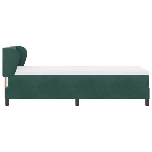 Boxspringbett mit Matratze Dunkelgrün 80x200 cm Samt