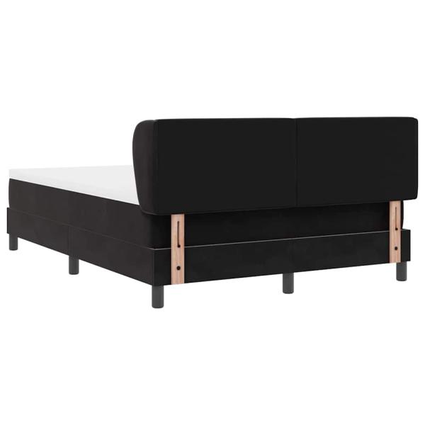 Boxspringbett mit Matratze Schwarz 140x200 cm Samt