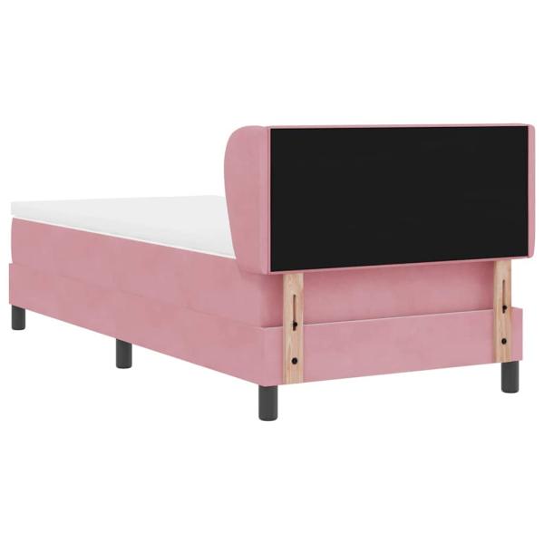 Boxspringbett mit Matratze Rosa 80x200 cm Samt