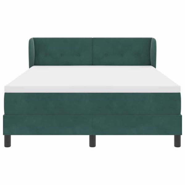 Boxspringbett mit Matratze Dunkelgrün 160x200 cm Samt