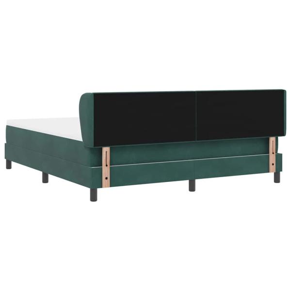 Boxspringbett mit Matratze Dunkelgrün 180x200 cm Samt