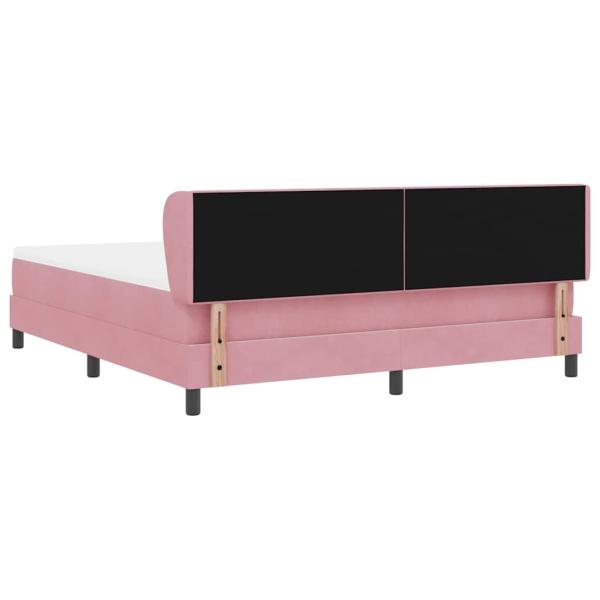 Boxspringbett mit Matratze Rosa 180x200 cm Samt