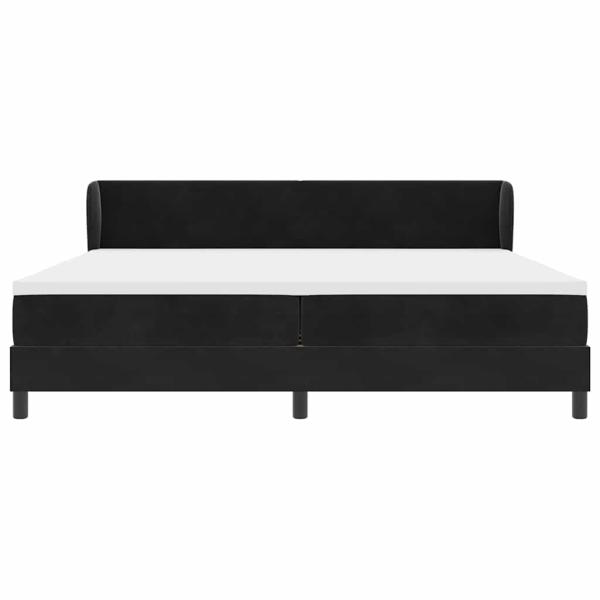 Boxspringbett mit Matratze Schwarz 200x200 cm Samt
