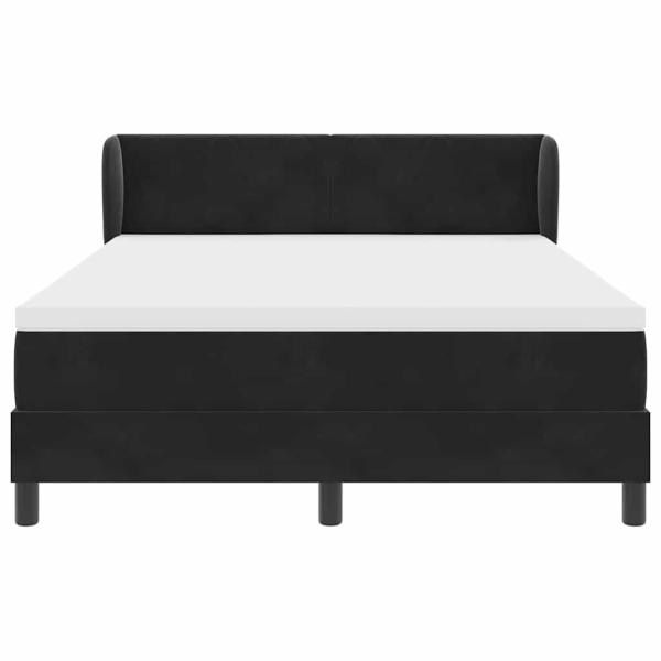 Boxspringbett mit Matratze Schwarz 140x200 cm Samt