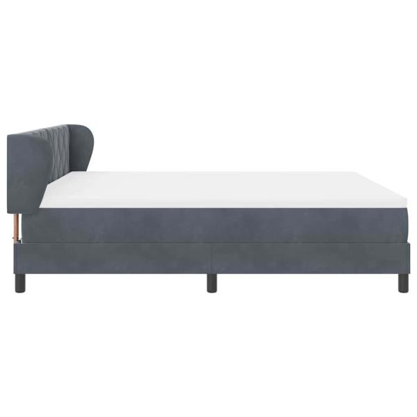 Boxspringbett mit Matratze Dunkelgrau 180x200 cm Samt